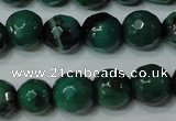 CAG4624 15.5 inches 6mm faceted round fire crackle agate beads