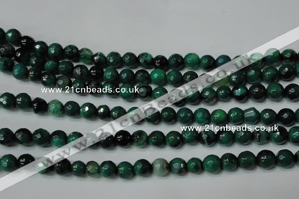 CAG4624 15.5 inches 6mm faceted round fire crackle agate beads