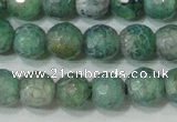 CAG4626 15.5 inches 6mm faceted round fire crackle agate beads