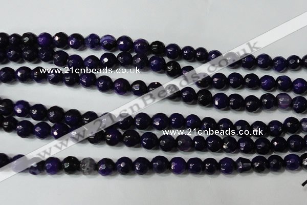 CAG4633 15.5 inches 6mm faceted round fire crackle agate beads