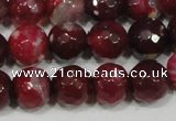 CAG4636 15.5 inches 6mm faceted round fire crackle agate beads