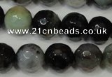 CAG4645 15.5 inches 8mm faceted round fire crackle agate beads