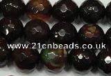 CAG4649 15.5 inches 8mm faceted round fire crackle agate beads