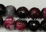 CAG4651 15.5 inches 8mm faceted round fire crackle agate beads