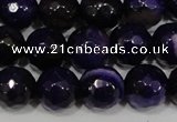 CAG4656 15.5 inches 8mm faceted round fire crackle agate beads