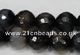 CAG4659 15.5 inches 8mm faceted round fire crackle agate beads