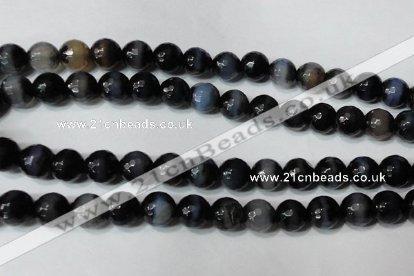 CAG4661 15.5 inches 10mm faceted round fire crackle agate beads