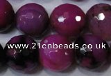 CAG4667 15.5 inches 10mm faceted round fire crackle agate beads