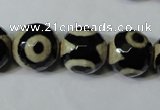 CAG4682 15.5 inches 14mm faceted round tibetan agate beads wholesale