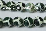 CAG4692 15.5 inches 12mm faceted round tibetan agate beads wholesale