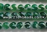 CAG4698 15.5 inches 8mm faceted round tibetan agate beads wholesale