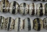 CAG4728 15 inches 12*16mm faceted rondelle tibetan agate beads wholesale