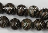 CAG4754 15 inches 14mm round tibetan agate beads wholesale