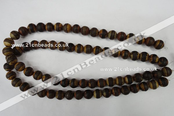 CAG4758 15 inches 10mm round tibetan agate beads wholesale