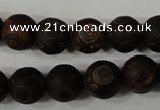 CAG4761 15 inches 12mm round tibetan agate beads wholesale