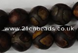 CAG4767 15 inches 14mm round tibetan agate beads wholesale