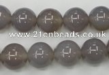 CAG4773 15 inches 12mm round grey agate beads wholesale