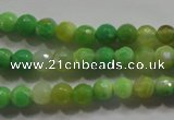 CAG4780 15.5 inches 6mm faceted round fire crackle agate beads