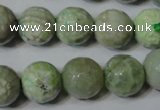 CAG4793 15.5 inches 14mm faceted round fire crackle agate beads