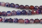 CAG4802 15 inches 6mm faceted round fire crackle agate beads