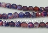 CAG4802 15 inches 6mm faceted round fire crackle agate beads