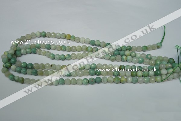 CAG4811 15 inches 6mm faceted round fire crackle agate beads