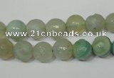 CAG4812 15 inches 8mm faceted round fire crackle agate beads