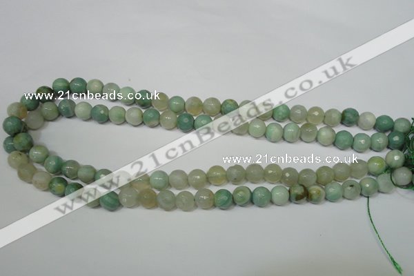 CAG4812 15 inches 8mm faceted round fire crackle agate beads