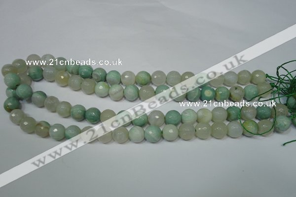 CAG4813 15 inches 10mm faceted round fire crackle agate beads