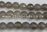 CAG4826 15 inches 8mm faceted round grey agate beads wholesale