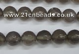 CAG4827 15 inches 10mm faceted round grey agate beads wholesale