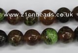 CAG4834 15 inches 12mm round dragon veins agate beads wholesale