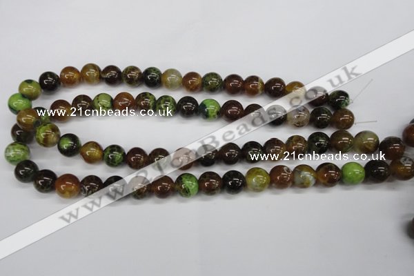 CAG4834 15 inches 12mm round dragon veins agate beads wholesale