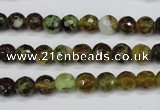 CAG4841 15 inches 6mm faceted round dragon veins agate beads