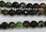 CAG4852 15 inches 8mm faceted round dragon veins agate beads