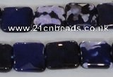 CAG4873 15 inches 14*14mm faceted square fire crackle agate beads