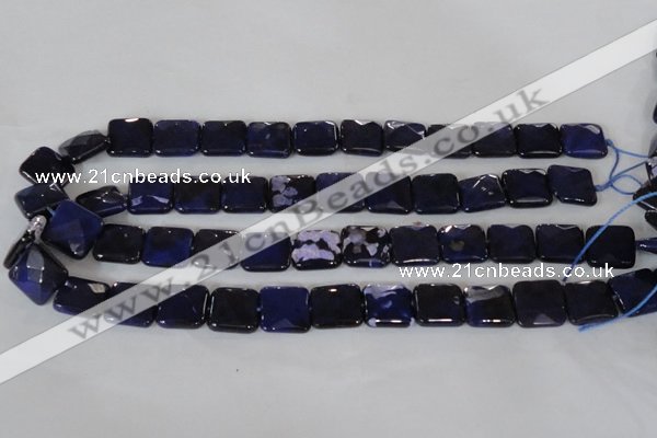 CAG4873 15 inches 14*14mm faceted square fire crackle agate beads