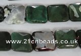 CAG4876 15 inches 14*14mm faceted square fire crackle agate beads