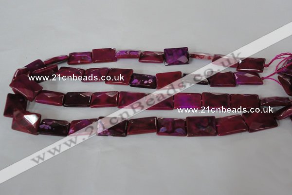 CAG4880 15 inches 13*18mm faceted rectangle fire crackle agate beads