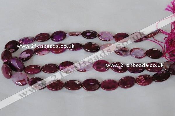 CAG4895 15 inches 13*18mm faceted oval fire crackle agate beads