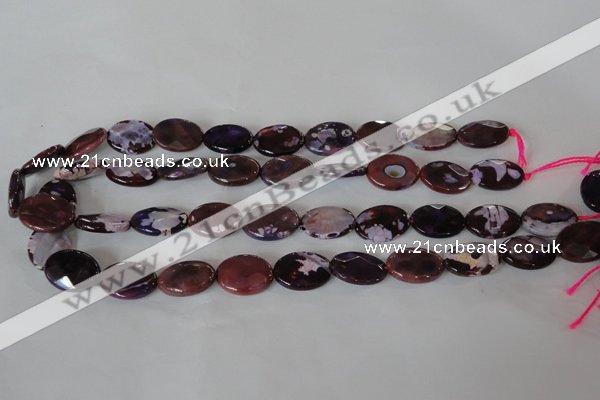 CAG4896 15 inches 13*18mm faceted oval fire crackle agate beads