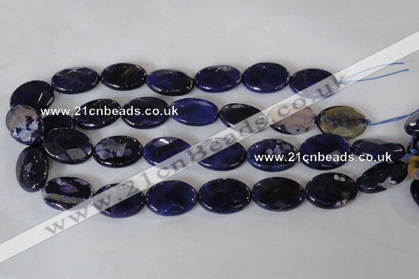 CAG4898 15 inches 18*25mm faceted oval fire crackle agate beads