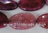 CAG4899 15 inches 20*30mm faceted oval fire crackle agate beads