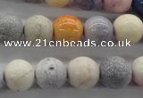 CAG4925 15.5 inches 12mm round dyed white agate beads