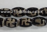 CAG5080 15.5 inches 8*12mm drum tibetan agate beads wholesale