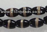 CAG5082 15.5 inches 8*12mm drum tibetan agate beads wholesale