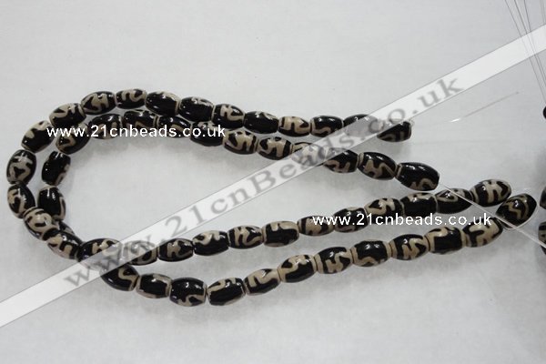 CAG5083 15.5 inches 8*12mm drum tibetan agate beads wholesale