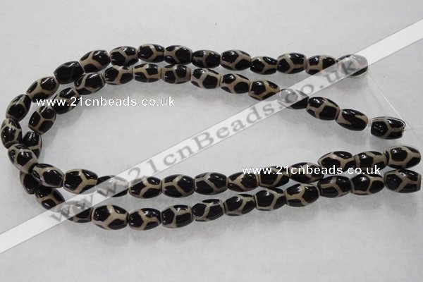 CAG5087 15.5 inches 8*12mm drum tibetan agate beads wholesale