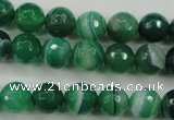 CAG5122 15.5 inches 8mm faceted round line agate beads wholesale