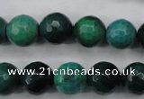 CAG5129 15.5 inches 12mm faceted round agate beads wholesale